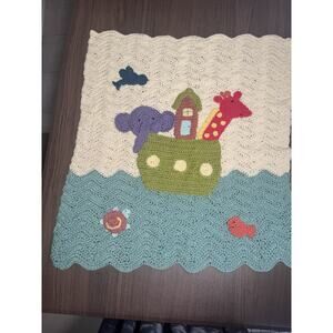 Handmade Noah’s Ark‎ Baby Blanket – Crochet Animal Nursery Blanket Gift